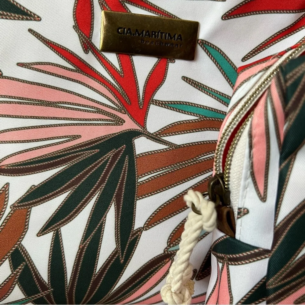 CIA. MARÍTIMA colorful tropical palm leaves toiletry bag - set of 2